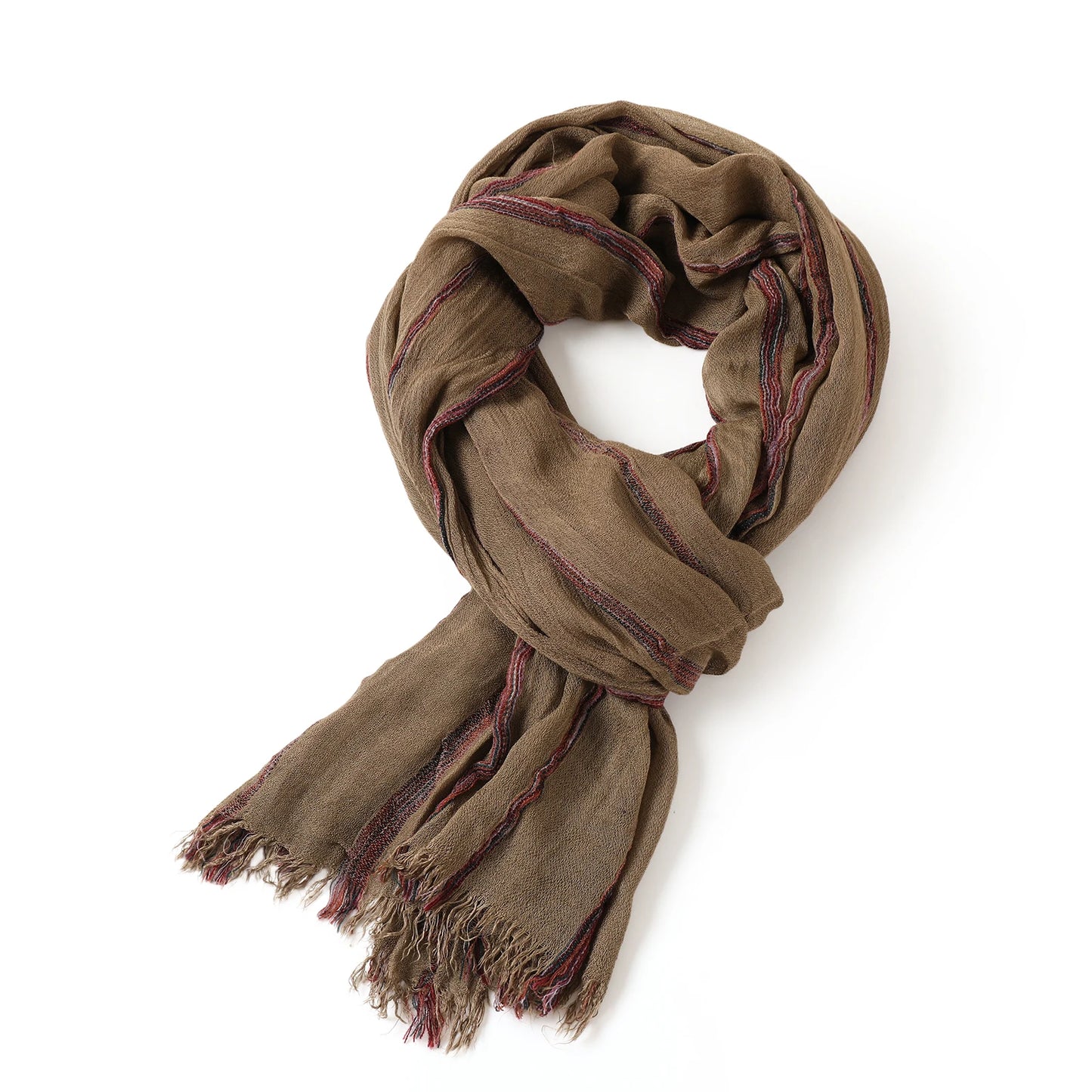 Herren Schal Baumwolle Leinen Patchwork Warm Lang 190x90cm Herbst Winter