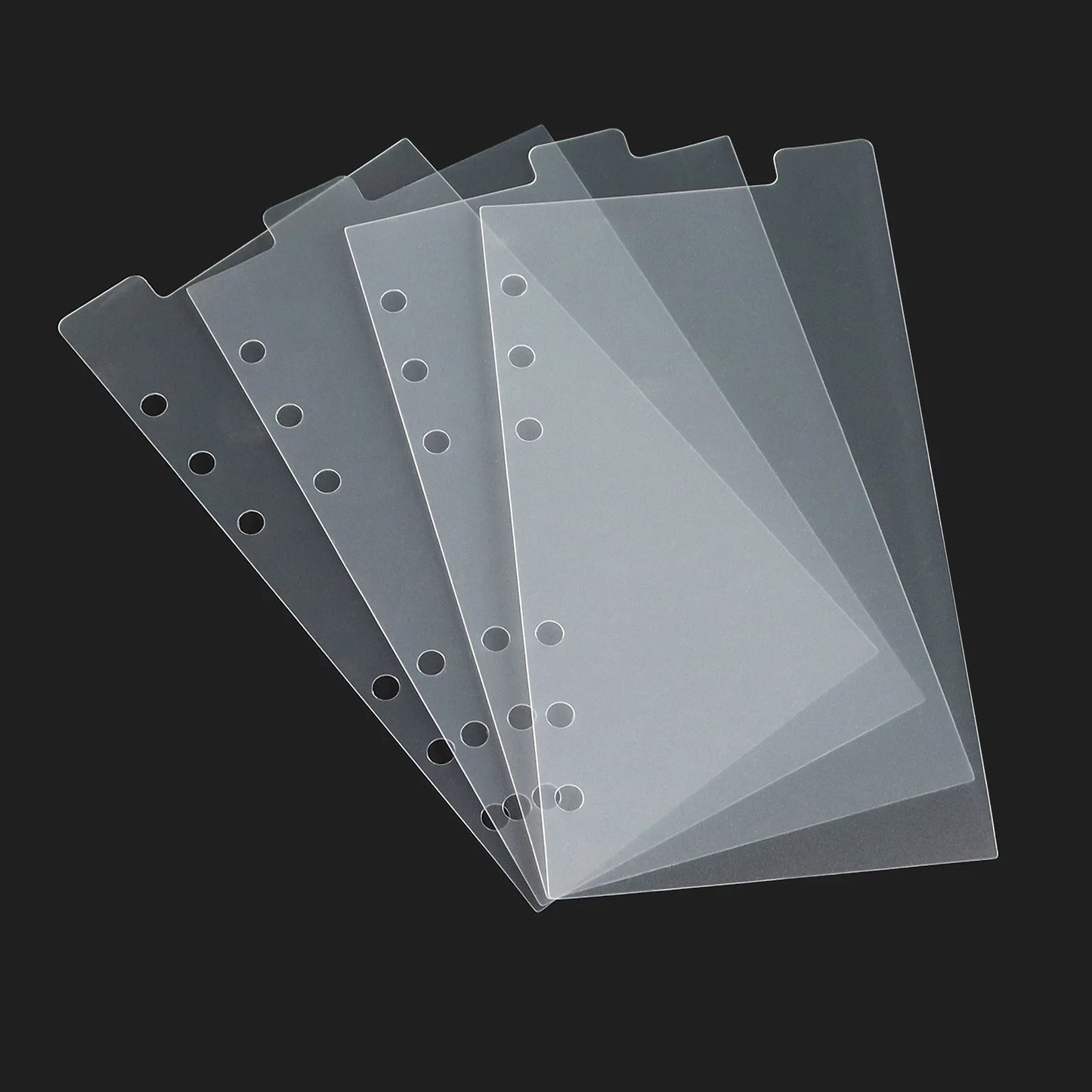 Transparenter Papier Indexteiler mit 6 Löchern für Binder und Planer