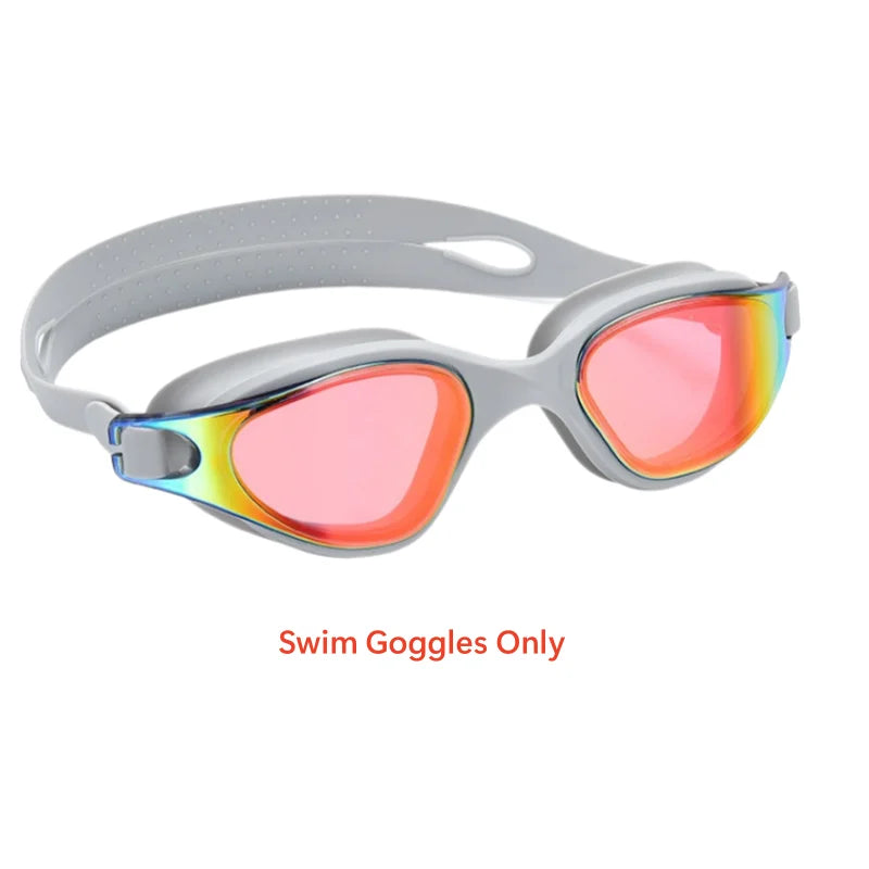 Professionelle Schwimmbrille mit Silikonrahmen und UV-Schutz für Erwachsene