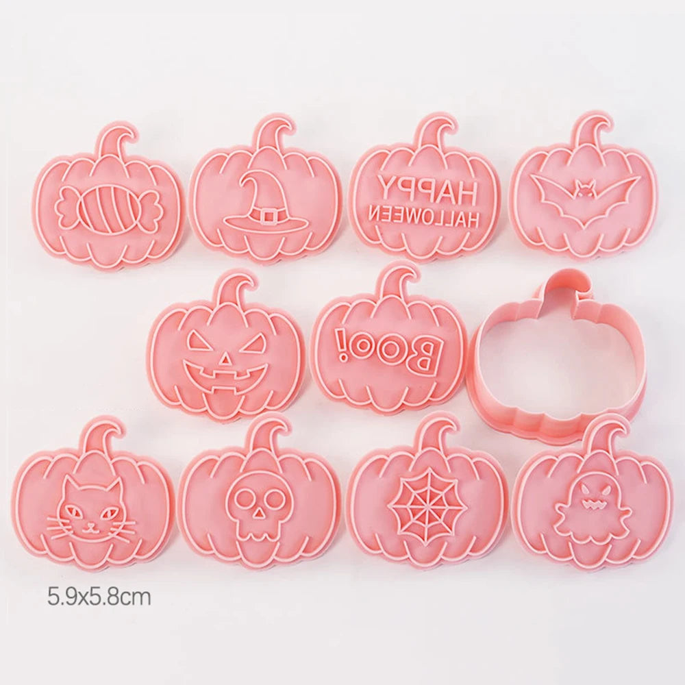 8 10 Stück Halloween Keks Ausstechformen Kürbis Hexe Vampir Kuchen Deko