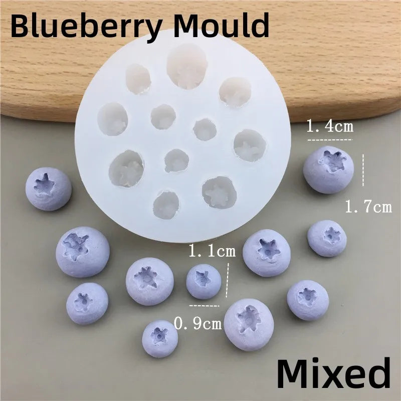 Silikon Backform 3D Blaubeere Himbeere Fondant Form für Kuchen Dekor