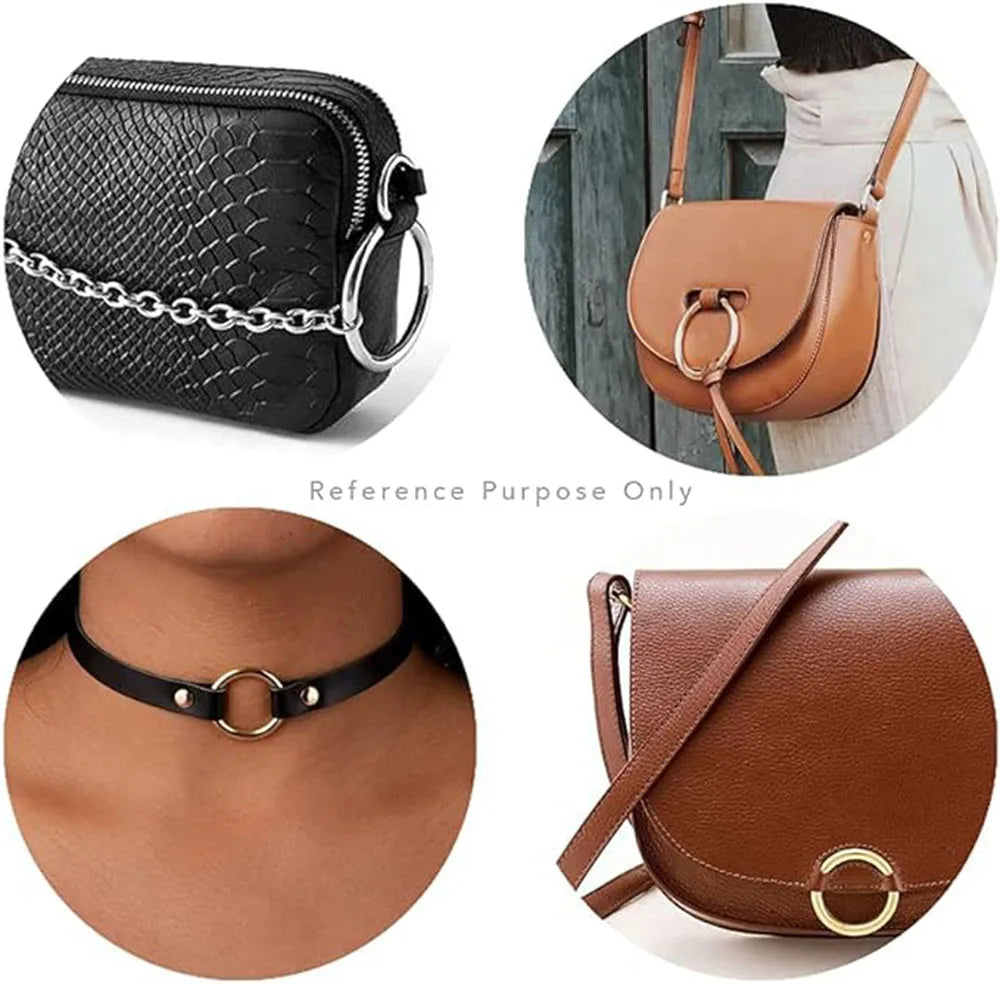 10 Metall O-Ringe vernickelt für Gürtel Taschen Ringe 12 bis 38 mm