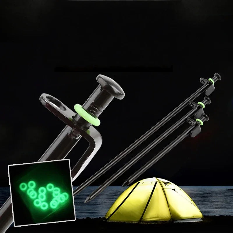 50 Teile Nachtsicht Leuchtender Ring Camping Zelt Zubehör 9mm 15mm