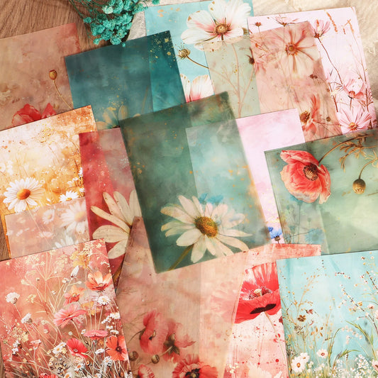 16-teiliges Bastelpapier-Set mit Aufklebern für Scrapbooking - DIY