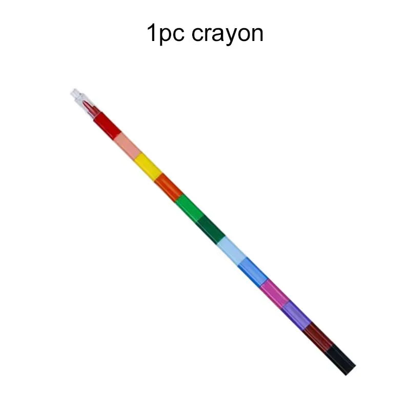 12 Farben Regenbogen Bausteine Malstifte Kreide Set für Schule Party Geschenk