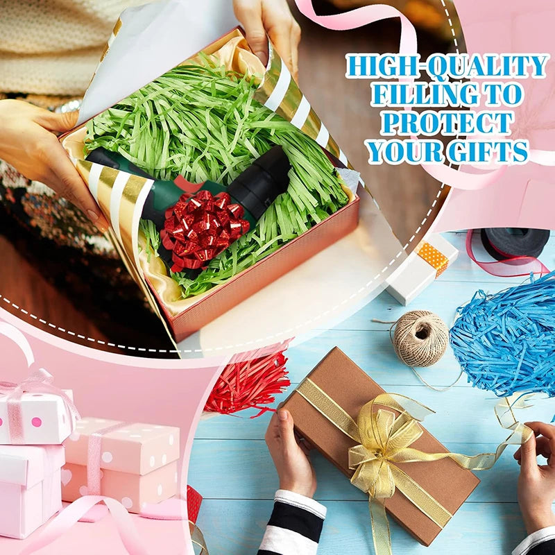 Glitzernder Bastpapier Füllstoff 20 50 g für Geschenkverpackung und Deko