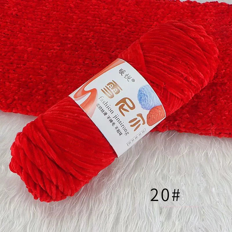 Weiches Chenille Polyester Strickgarn für gemütliche DIY Projekte
