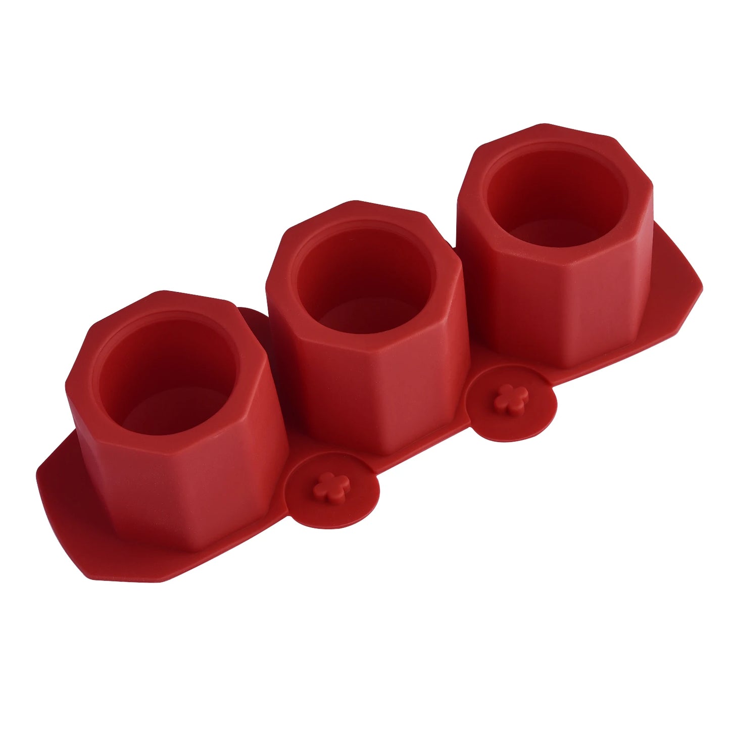 3-Loch Runde Silikonform für Beton Blumentopf DIY Deko Sukkulenten
