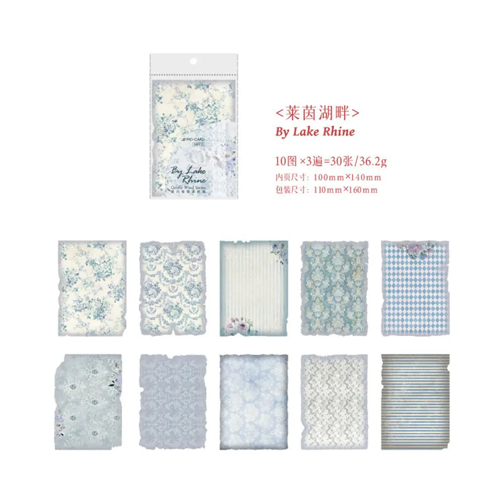 30 Blatt Vintage Scrapbook-Papier für DIY Basteln und Journaling