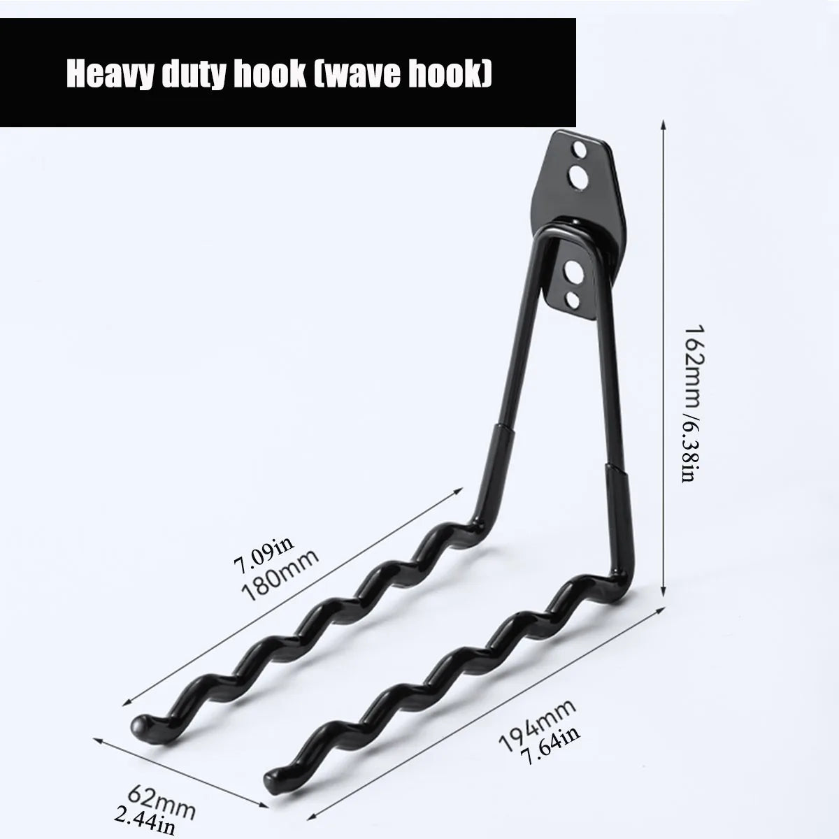 Garagen-Aufbewahrungshaken Werkzeug Organizer hängende Wandhalterung aus Eisen