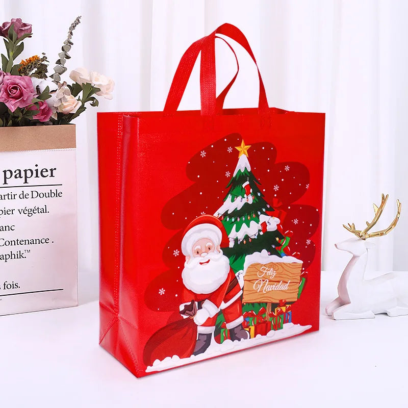 5er Set Weihnachtsgeschenktaschen mit festlichen Motiven