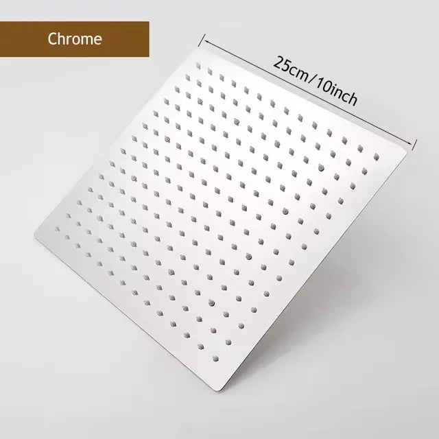 8 10 12 Zoll Edelstahl Hochdruck Regenduschkopf Quadratisches Design