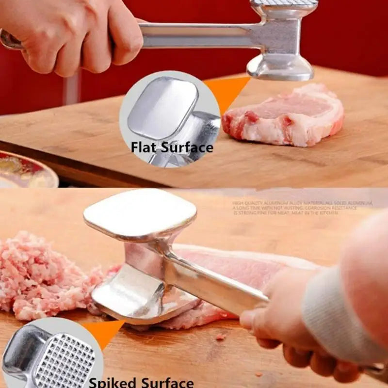 Robuster Edelstahl Fleischklopfer – Saftiges Steak - zartes Geflügel mühelos