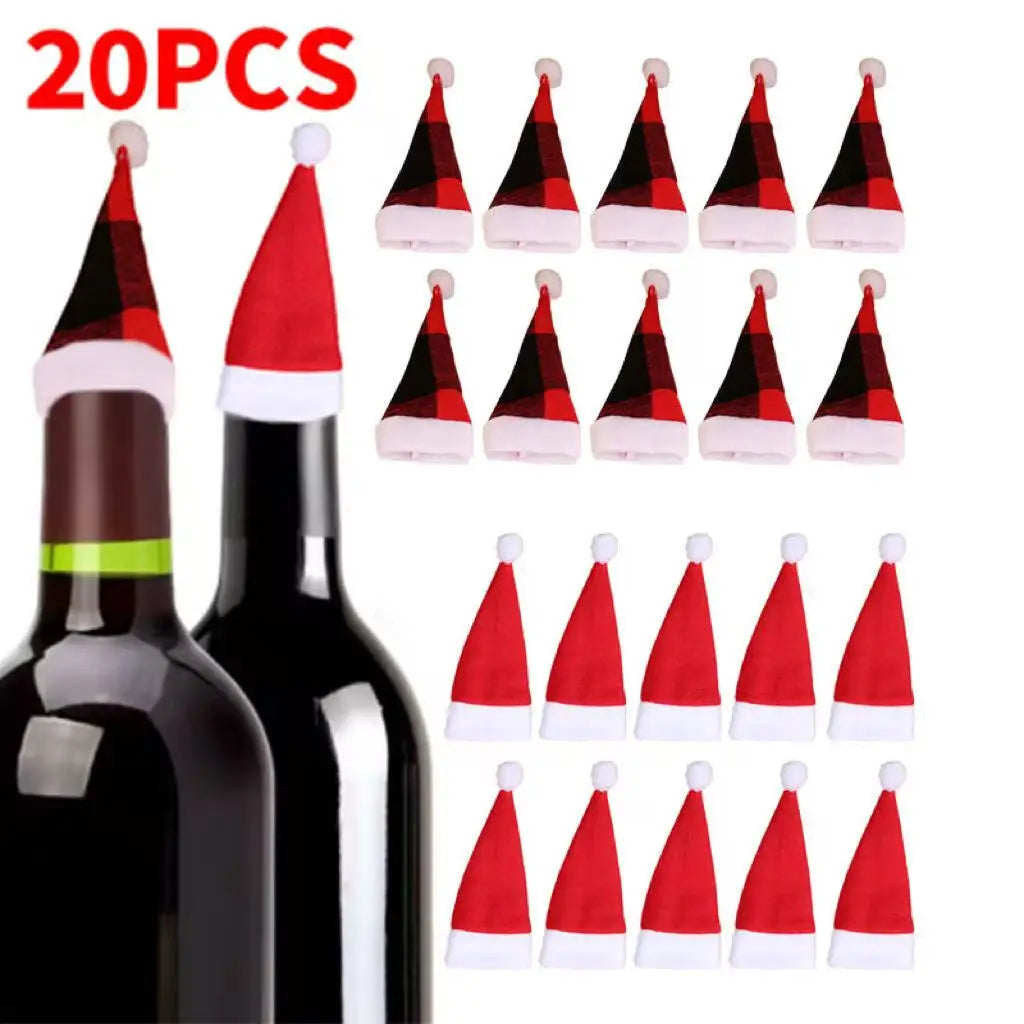 Festliche Besteckhalter und Weinabdeckung für Ihre Weihnachtsfeier