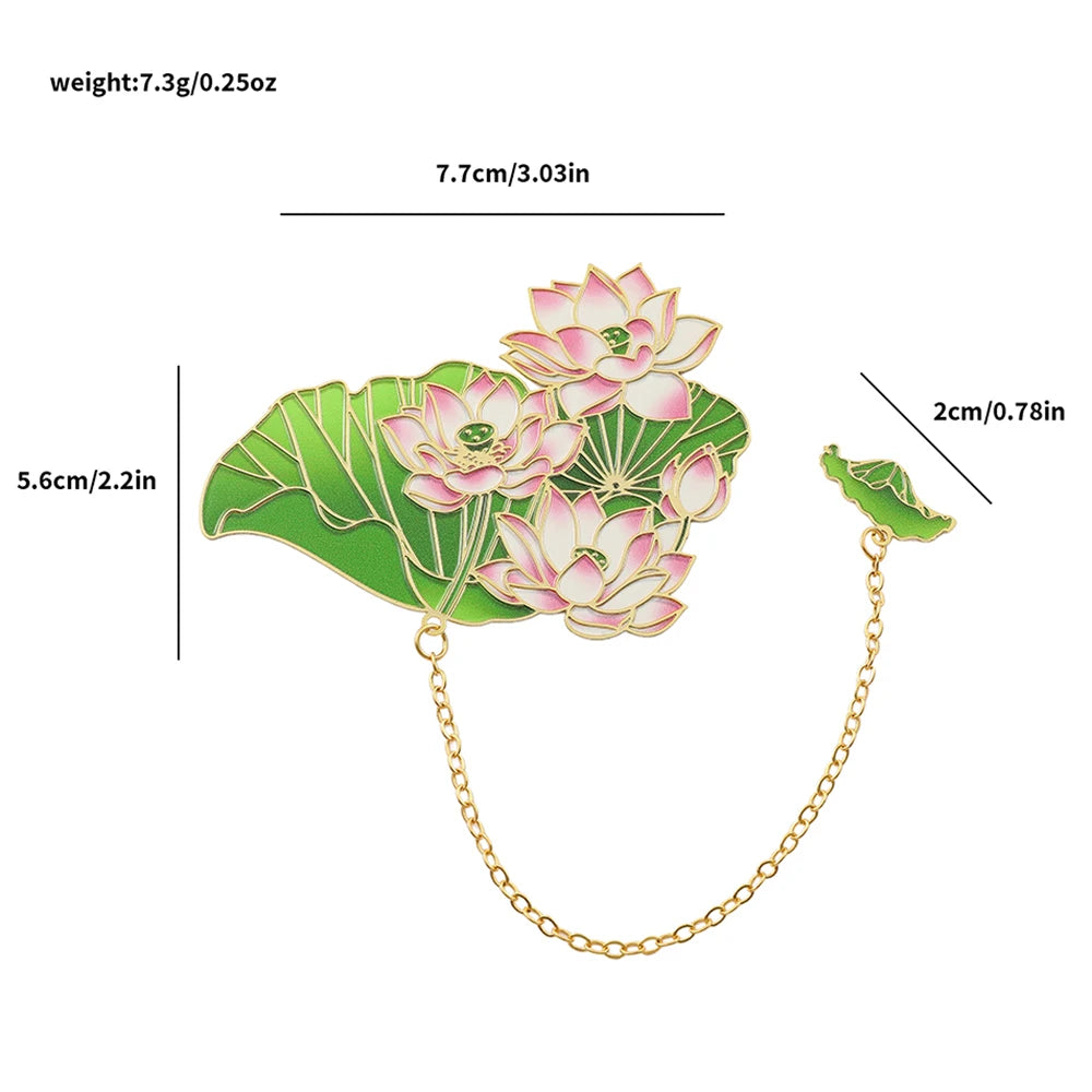 Metall-Lesezeichen Lotusblume grün für Buchliebhaber - Geschenkidee