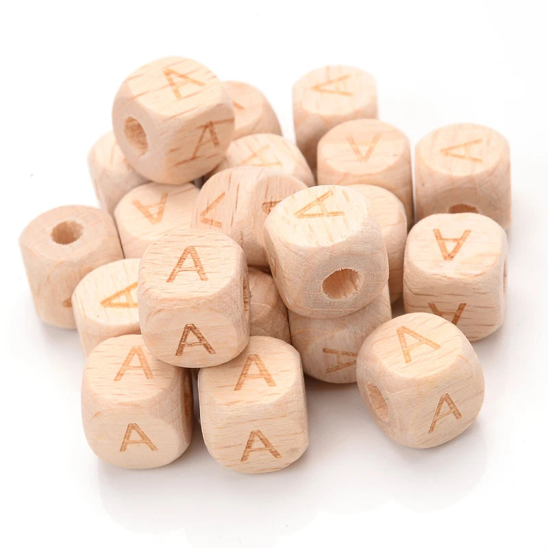 Sichere Silikon Alphabet Perlen für Baby Schnullerketten