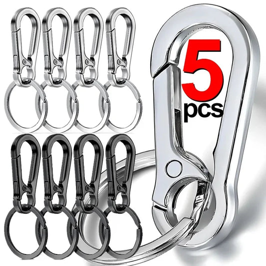 Robuster Metall-Kürbis Karabiner Schlüsselbund silber 1-5 Stück – stark - rostfrei