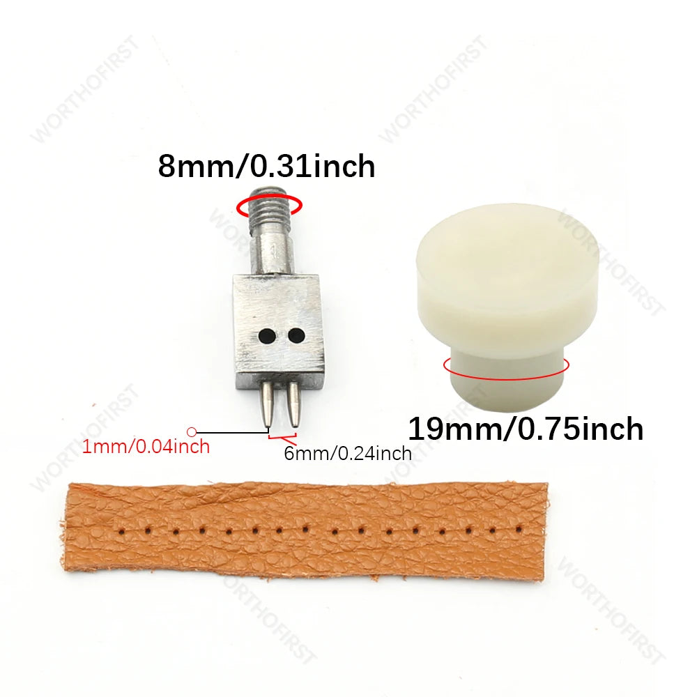 Lochstanzer Set mit M8 Gewinde für präzise Lederarbeiten