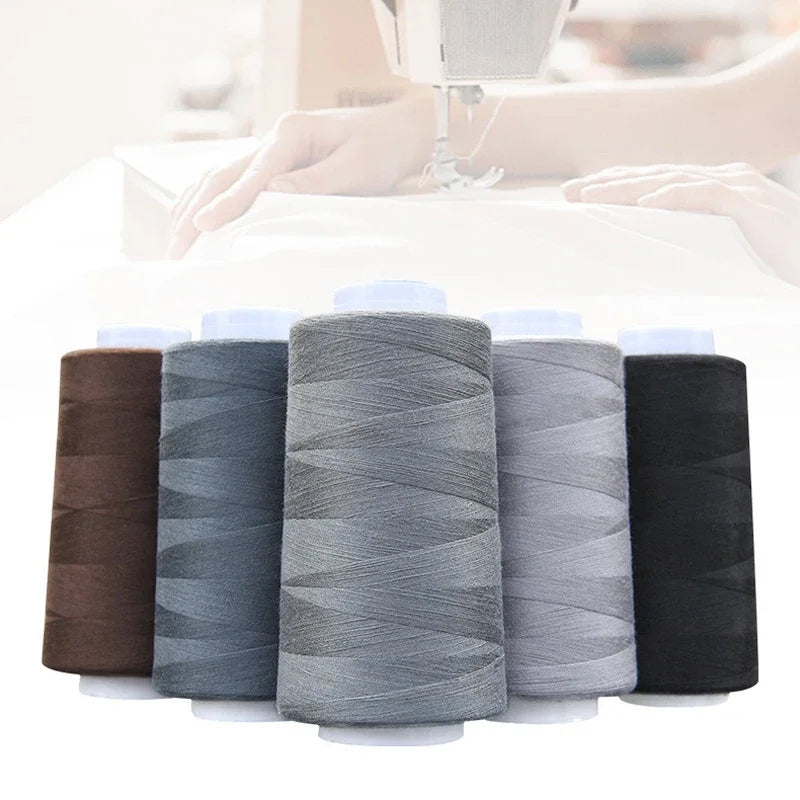 Hochwertiges Polyester Nähgarn 40S/2 3000 Yards Einfarbig Schwarz Weiß-Yabubest - Home & More