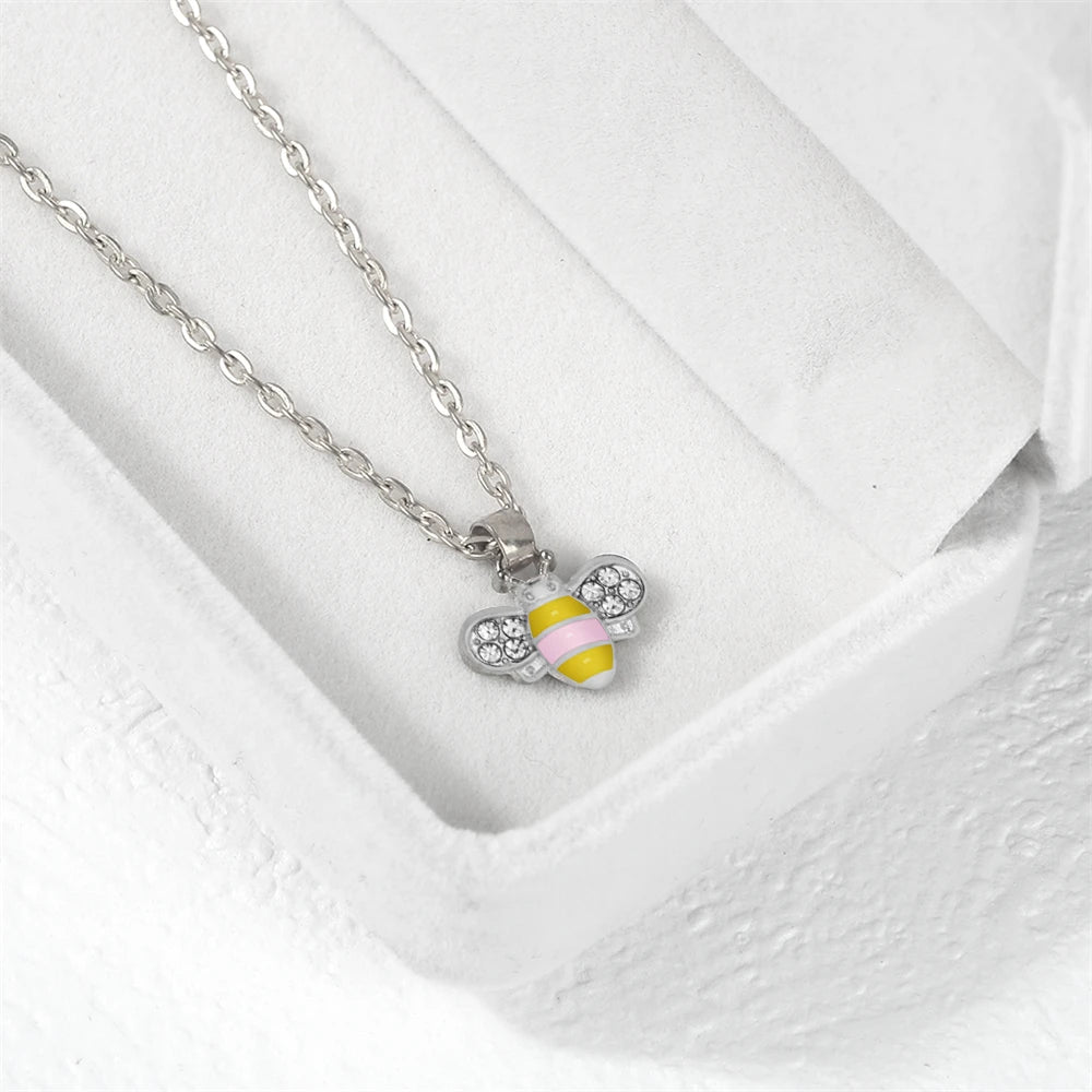 12er Set niedliche Insekten Anhänger Halsketten für Damen und Herren