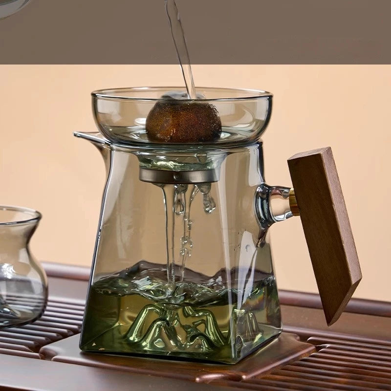 GIANXI Teetasse 350 ml Pyrex Tee-Set mit Griff und Filter handcrafted