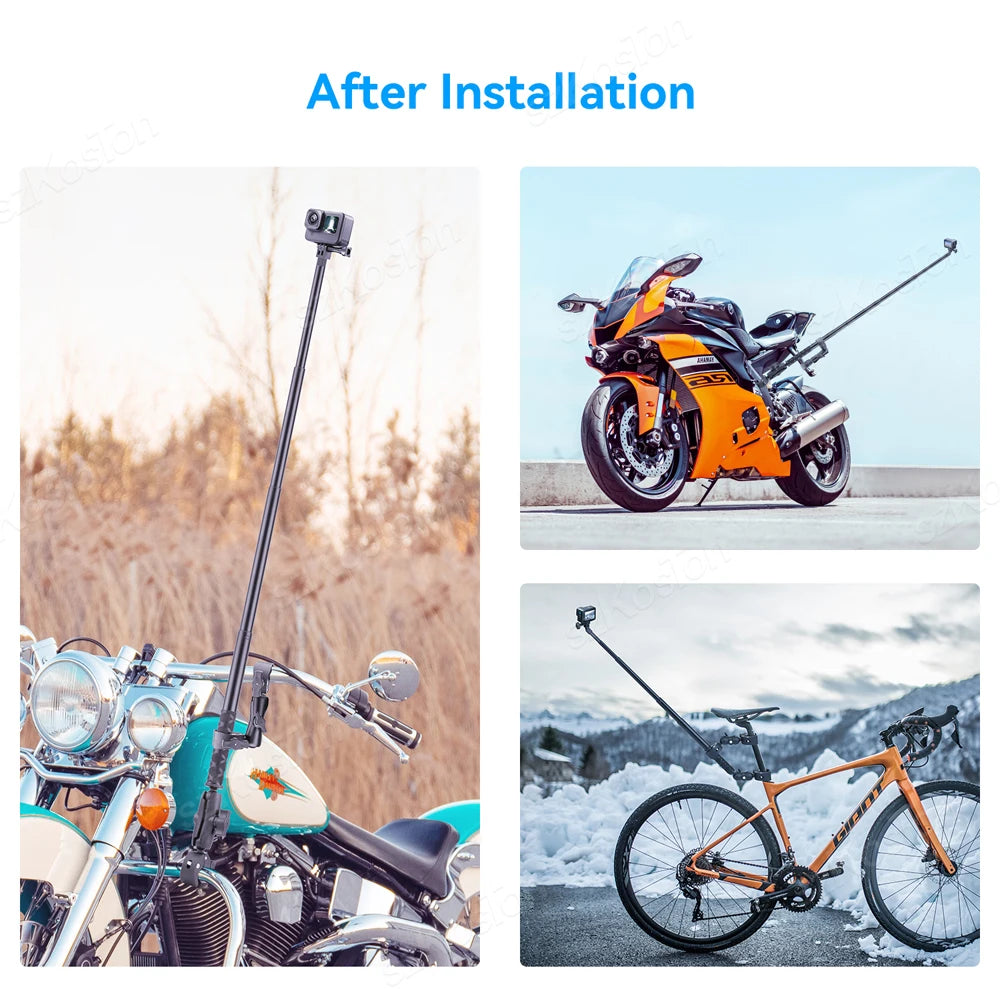 Universelle Halterung für Motorrad Fahrrad und Action Kameras