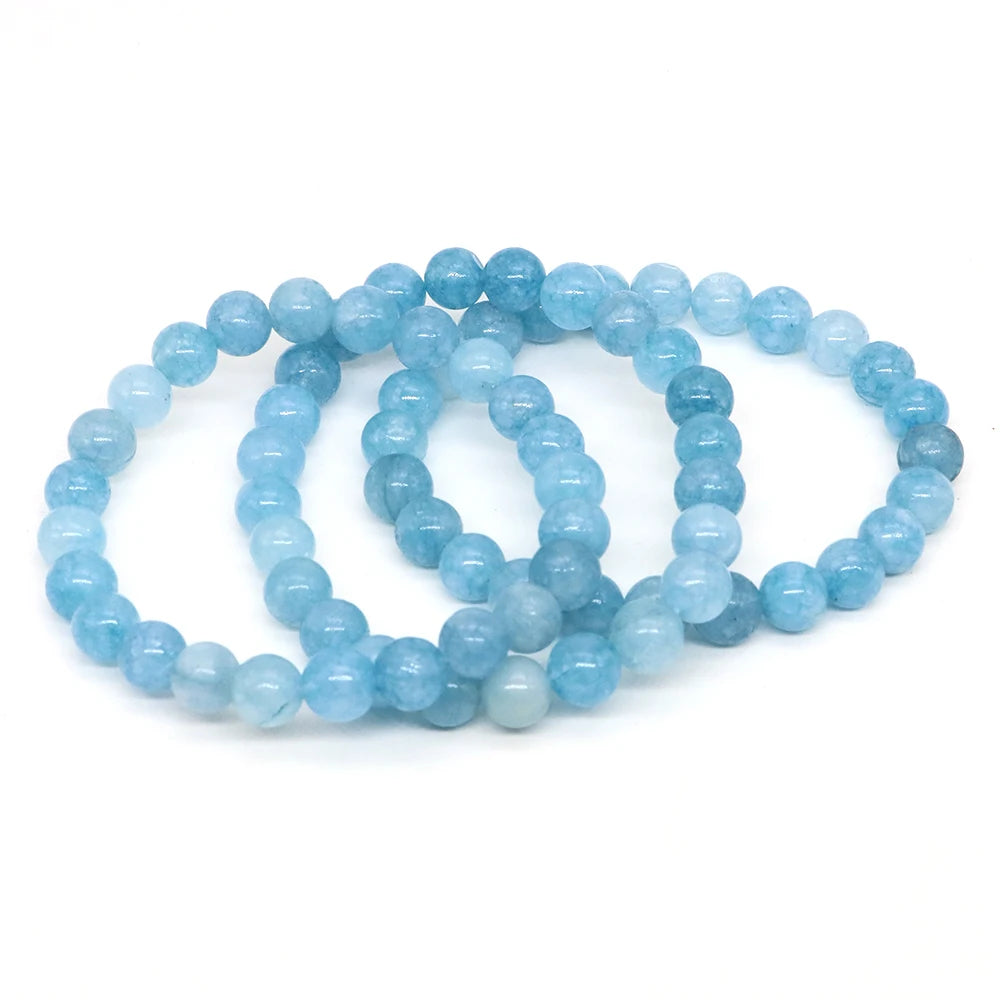 Natürliches Aquamarin Quarz Armband für Yoga und Meditation