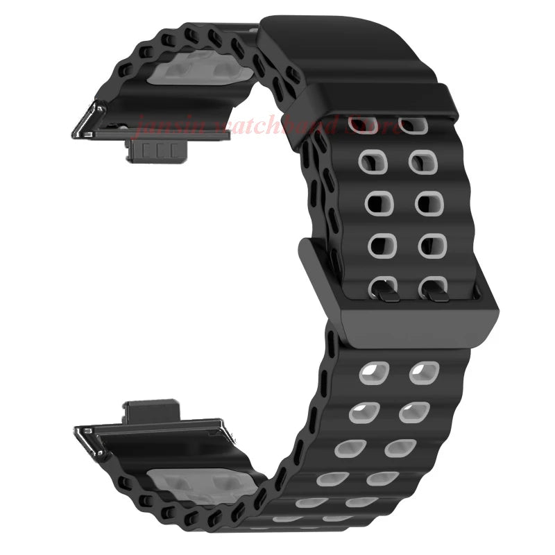 Atmungsaktives Sport-Silikonarmband für Huawei Fit 4 Pro – Komfort - Stil