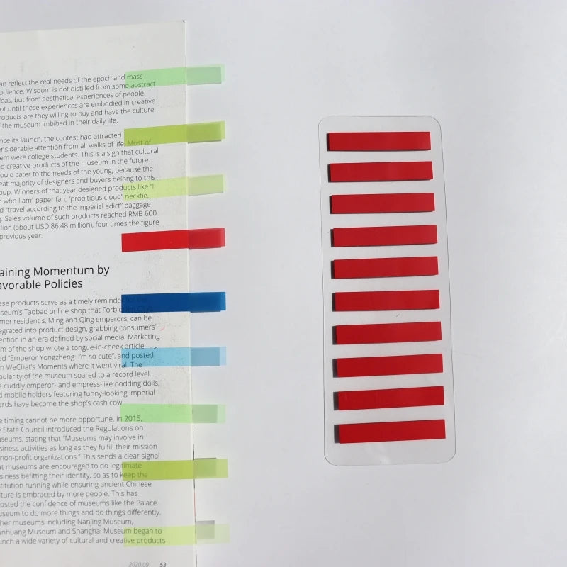 200 selbstklebende farbige Index-Tabs Haftnotizen für Büro und Schule