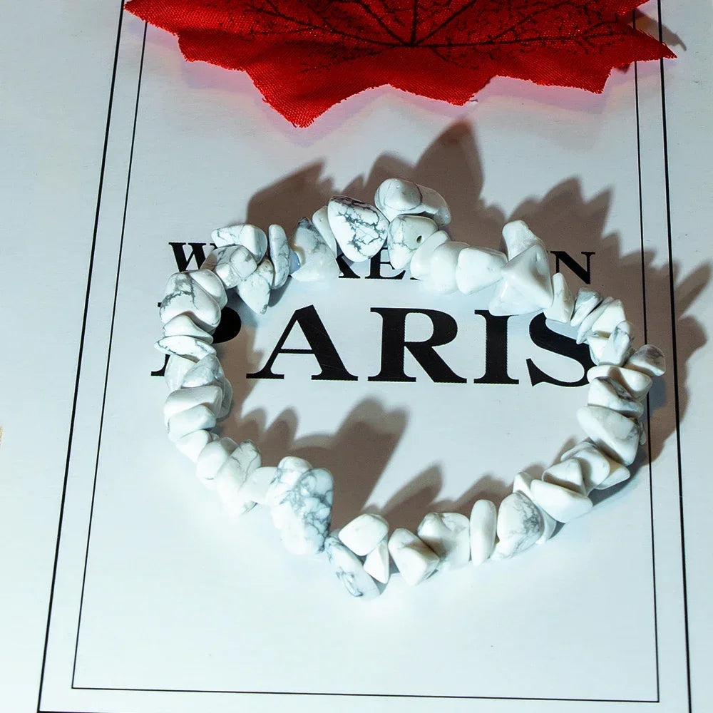 Natürliches Kristall Stein Armband für Glück und Energie Unisex