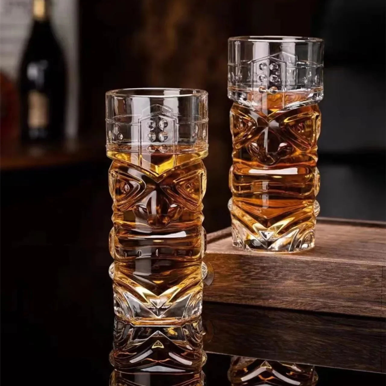 Kristallglas Bar Tiki Cocktail Tasse mit einzigartigem Design