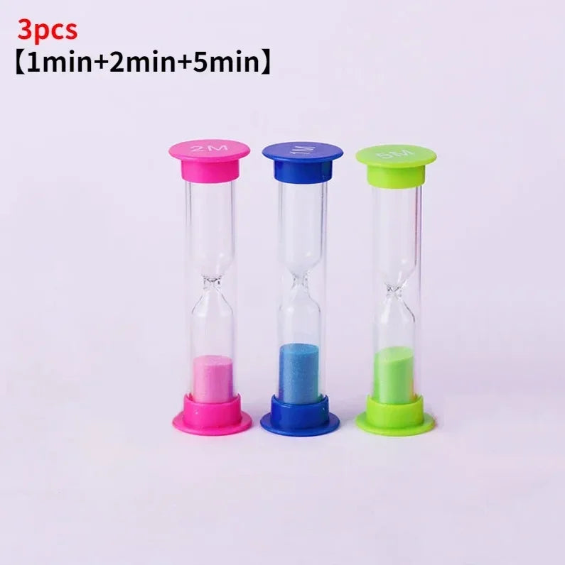 Bunte Mini Sanduhren Set mit verschiedenen Zeitintervallen zur Dekoration