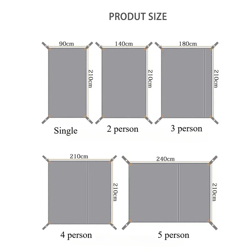 Wasserdichte Tragbare Camping Matte aus 210D Oxford Material