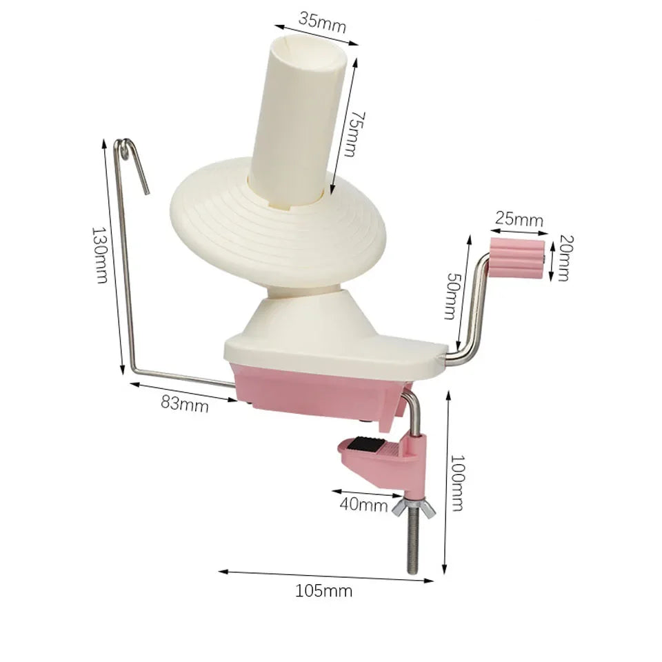 Manuelle Handkurbel Garnwickelmaschine tragbar für Strick DIY Garnball