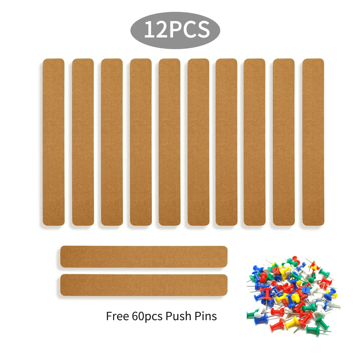 Selbstklebende Korkstreifen Korkfilz Pinnwand Ankündigungsstreifen 3-12 Stück