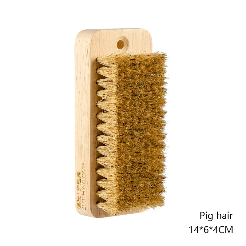 Multifunktions Wäschebürste mit Holzgriff und Schweinehaar für Haushalt