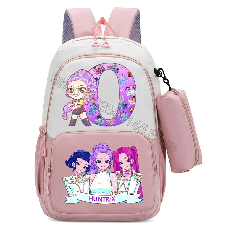 Kawaii Kinderrucksack mit bedruckter Stifttasche für Schule und Freizeit