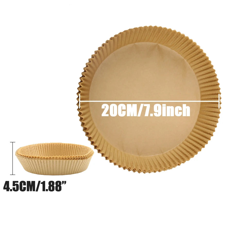 100 Einweg Papiereinlagen 23 cm quadratisch Antihaft Backpapier für Airfryer