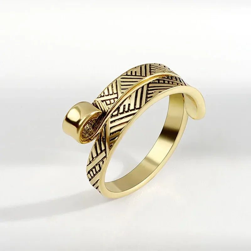 Einstellbarer Häkelring mit Katzenmotiv Garnführung Fingerhalter Stricken