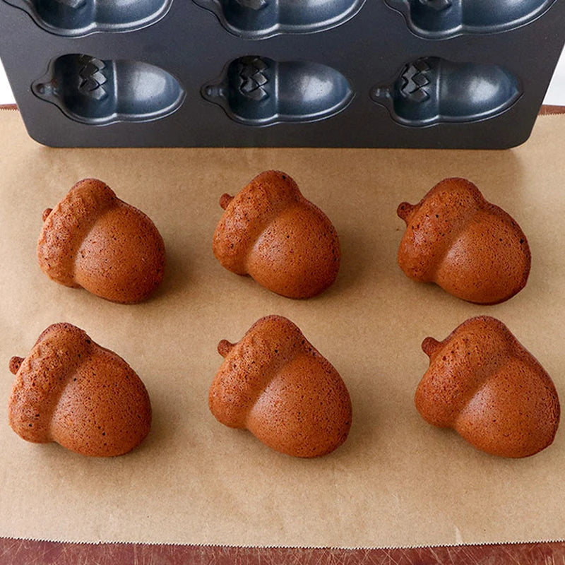 Antihaft Backform aus Kohlenstoffstahl für 6 Madeleines und Kekse