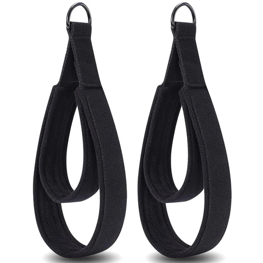 2er Set weich gepolsterte Pilates Gurte mit D-Ring für Reformer und Yoga