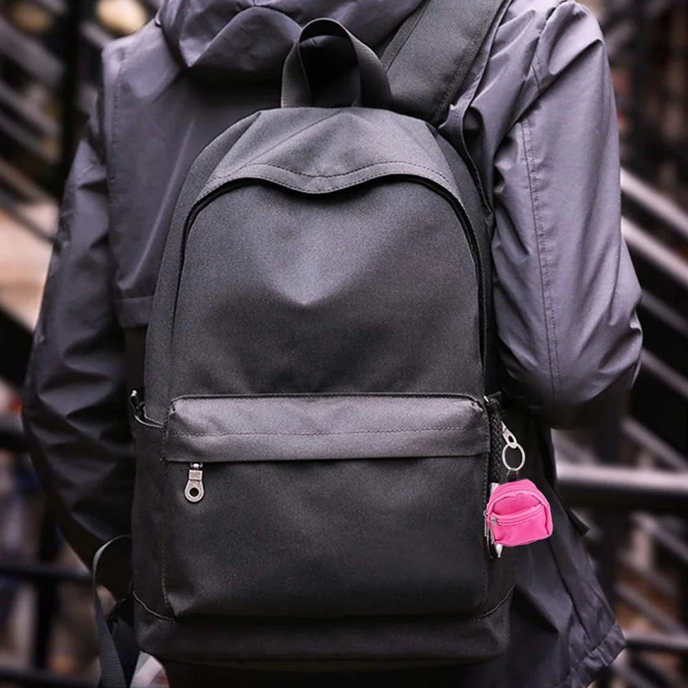 Mini Rucksack Schlüsselanhänger mit Geldbörse und Reißverschluss unisex
