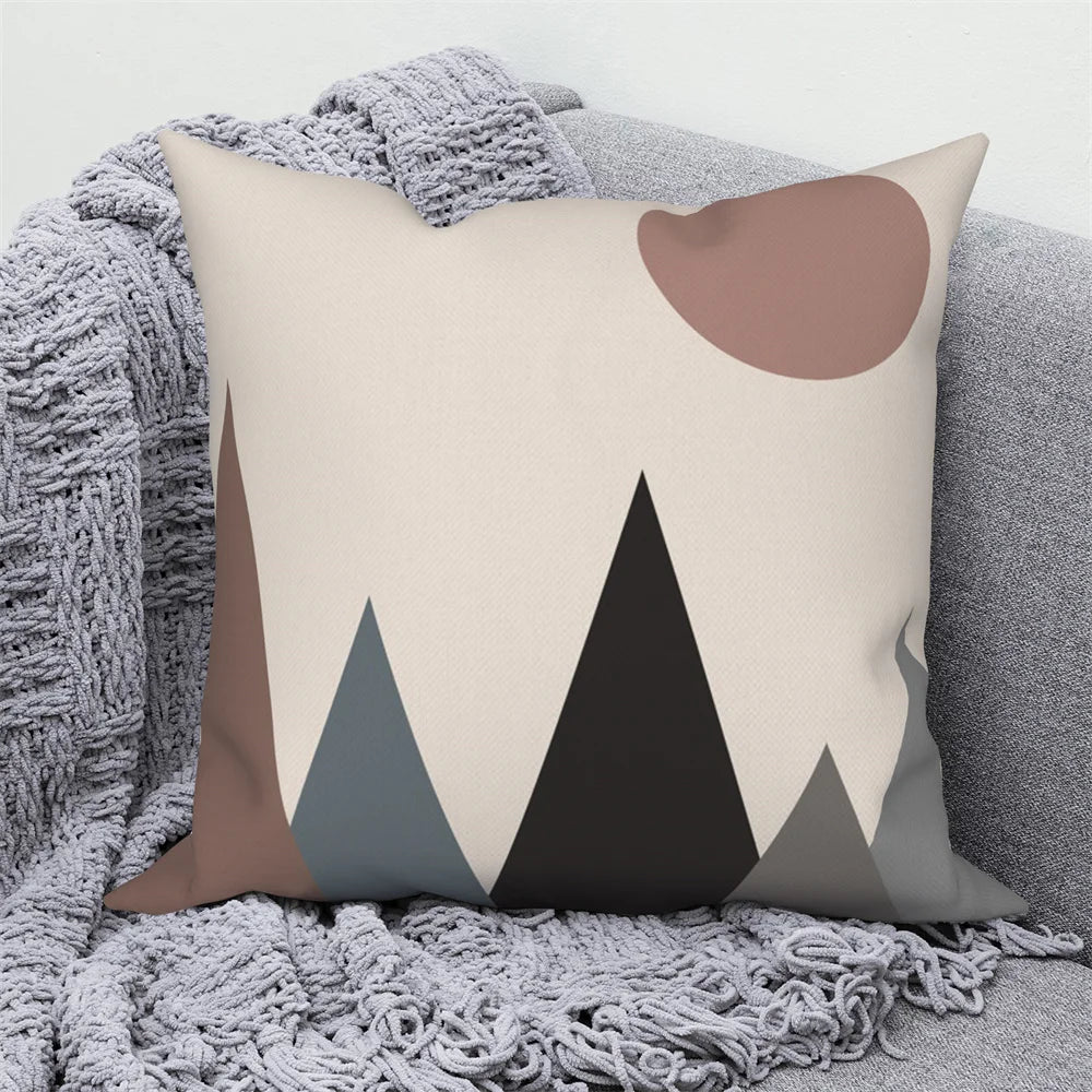 Dekorativer Kissenbezug mit abstrakten Zweigen für Zuhause und Auto