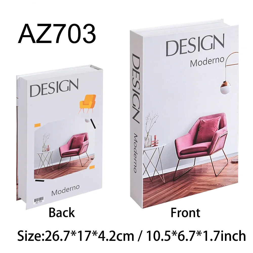 Luxus gefälschte Bücher Dekoration für Wohnzimmer Nordic Stil