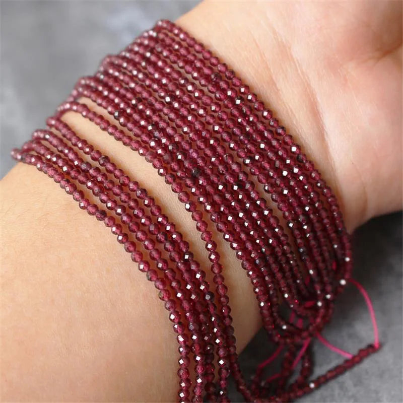 2 mm Naturstein Amethyst Tigerauge Lapislazuli Perlen für Schmuckherstellung-Yabubest - Home & More