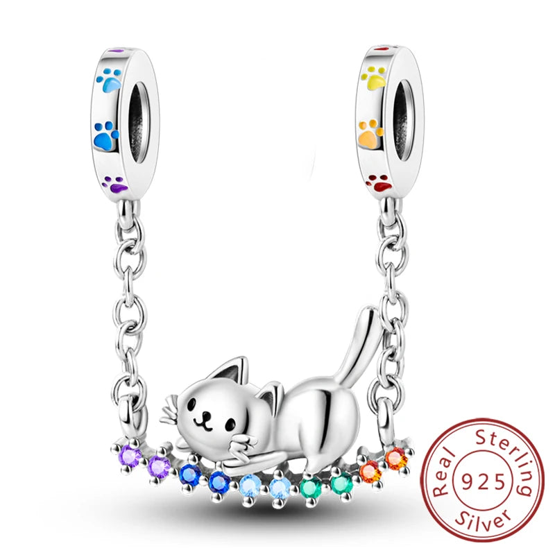 925er Sterlingsilber Charms mit Tiermotiven und Zirkon