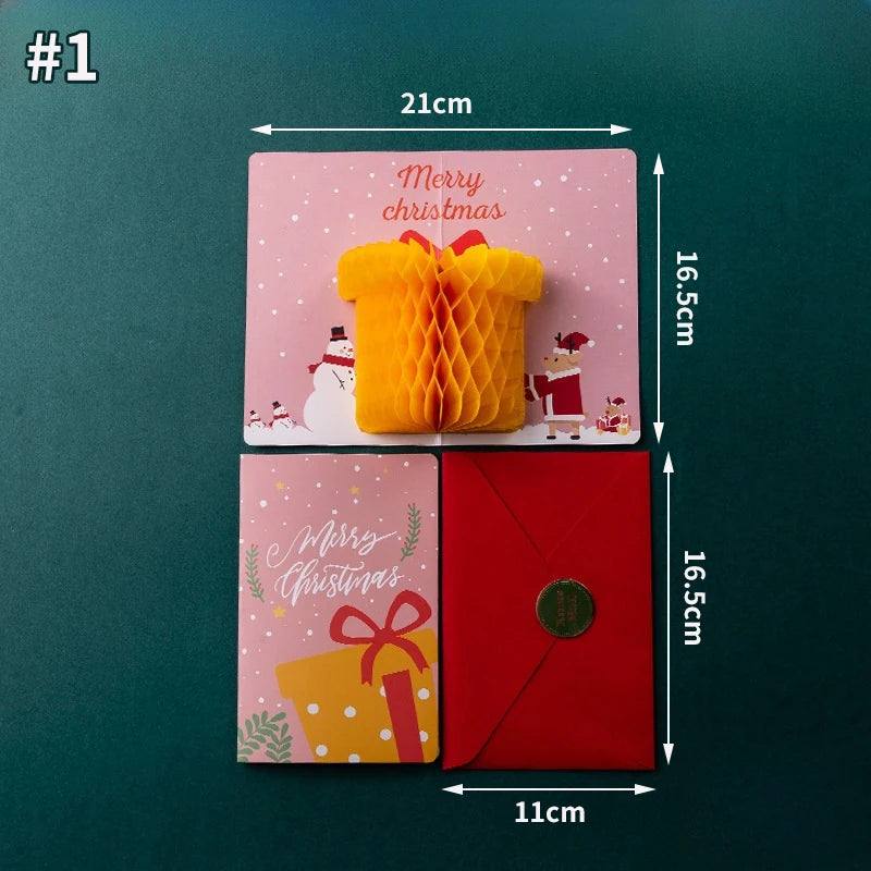 Festliche Faltkarten zum Frohen Weihnachtsfest und Neujahr