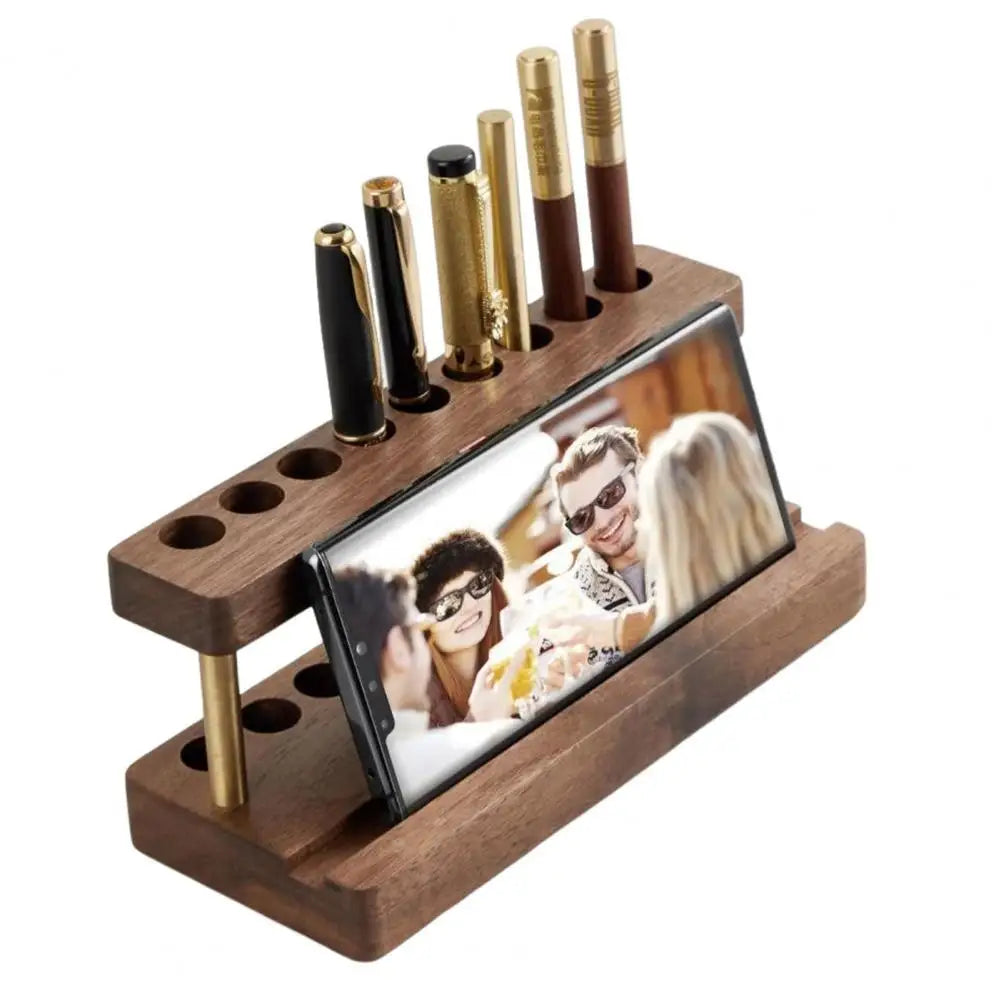 Moderner Schreibtisch Stiftständer aus Holz mit 9 Fächern-Yabubestshop