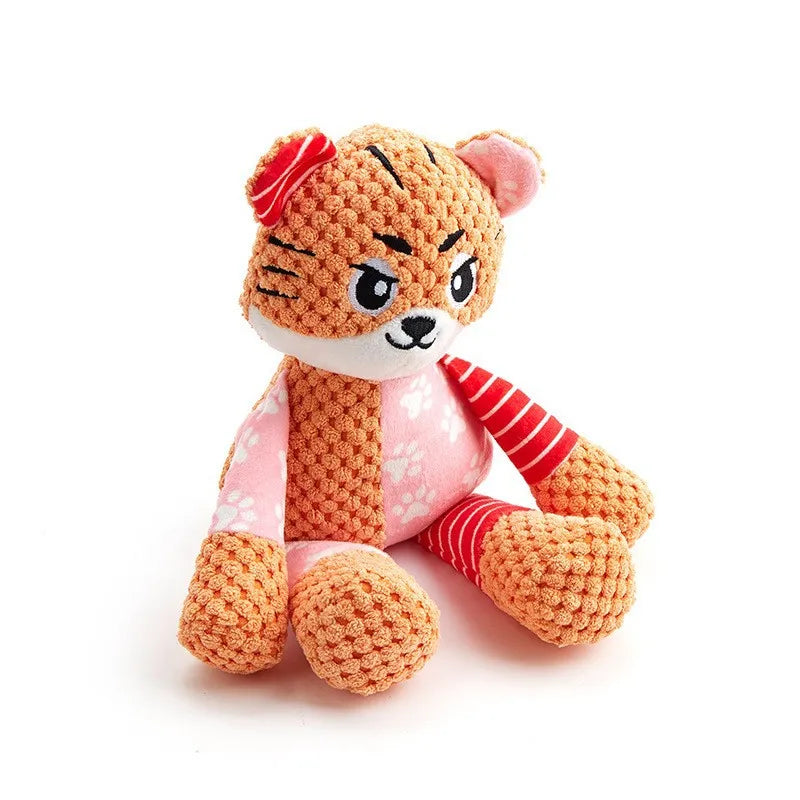 Interaktives Hundespielzeug aus Plüsch mit bissfestem Squeaker für Zahnpflege