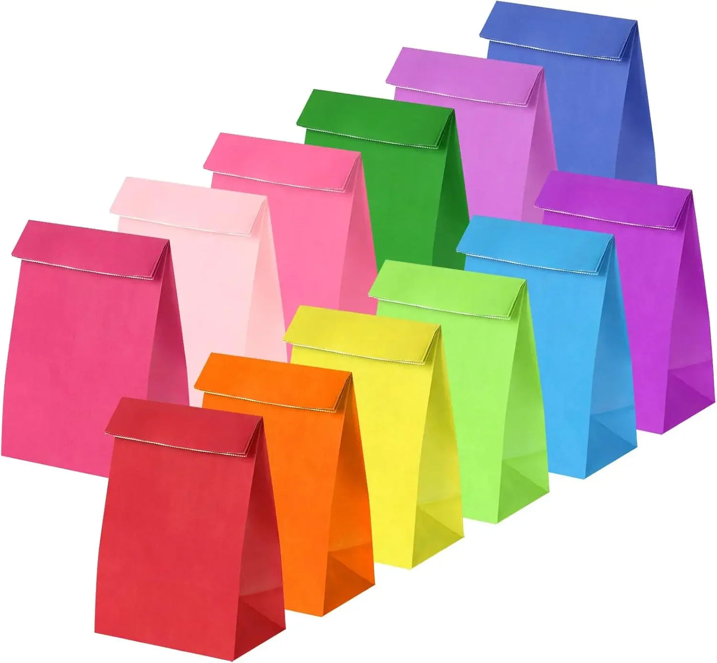 Bunte Kraftpapier Taschen für Lebensmittel und Geschenke Bunt